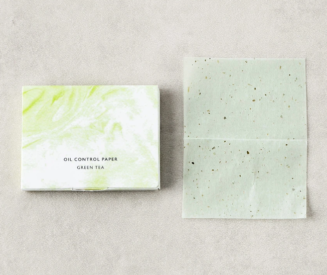 Face Oil Blotting Sheets with Green Tea – 110 Sheets